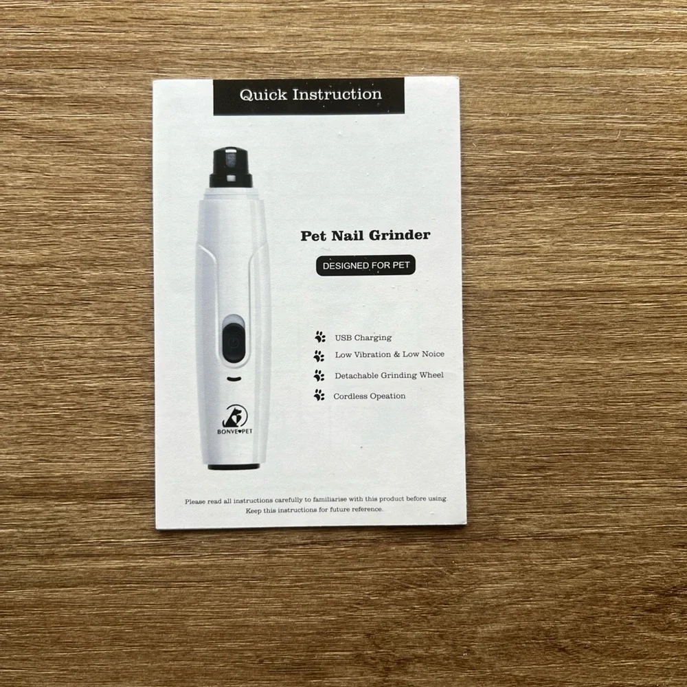 Pet Nail Grinder - White Dog and cats